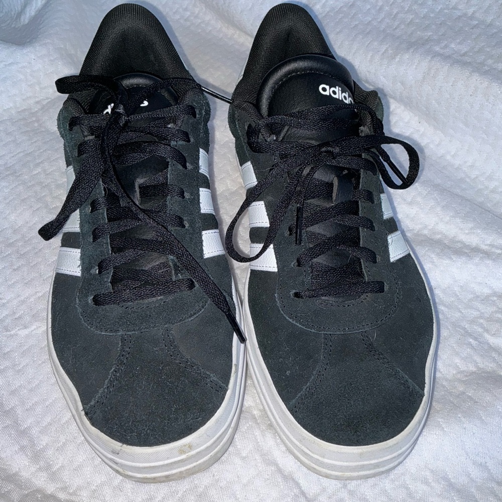 Adidas Women's VL Court Bold platform black suede sneakers - Picture 5 of 6